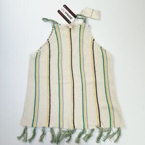 Hem & thread crochet fringe tank